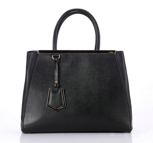 F001 Fendi Autunno Inverno 2012 2Jours nera originale Leather Tote B